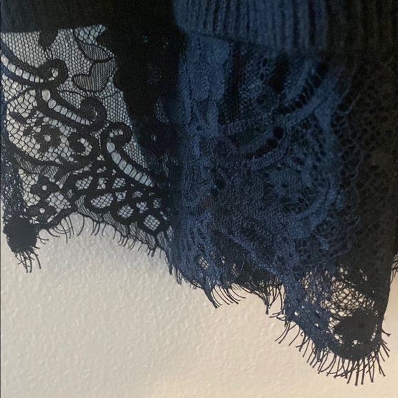 Apt 9 Black Short Sleeve dress with Lace Hem - Picture 9 of 9